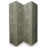 4-panel screen made of grey wallpaper at  Moinat SA  - Antiques and home décor