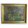 Paintings | Painting entitled ‘Tree-lined Path’ signed A. MATTHEY Moinat SA  – Antiques and home décor