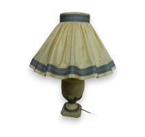 Lampe beige et bleu