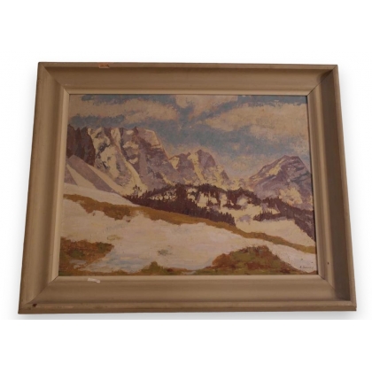 Huile sur toile \"Kammhalde\" signé C. HORN