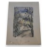 Aquarelle "arbres" signée  sur Moinat SA  - Antiquités décoration -  Gouaches, Aquarelles, Pastels