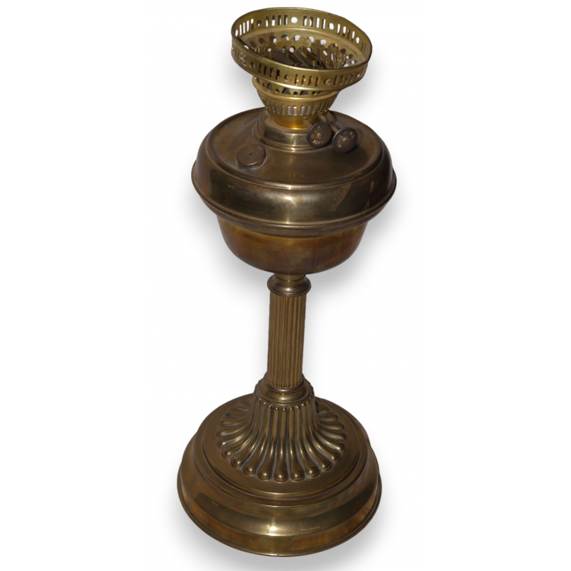  Lampe à pétrole/huile en laiton Grande sur  Moinat SA  - Antiquités décoration
