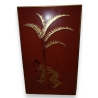 Tableau en laque "Singe" Rouge et or
