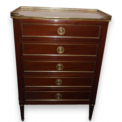  Chiffonnier style Louis XVI en acajou sur  Moinat SA  - Antiquités décoration
