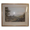 Gravure "Vue du château Baillival  sur Moinat SA  - Antiquités décoration -  Gravures, Lithos