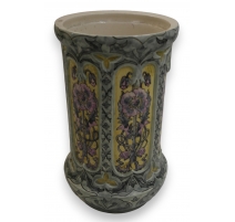 Grand vase Art Nouveau décor de fleurs