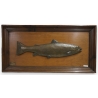 Tableau poisson en laiton repoussé