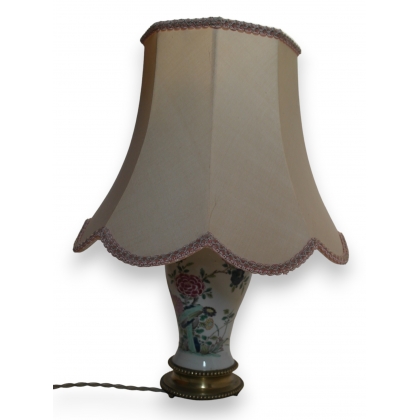  Lampe en porcelaine chinoise peinte sur  Moinat SA  - Antiquités décoration