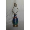  Lampe en faïence bleue, monture en sur  Moinat SA  - Antiquités décoration