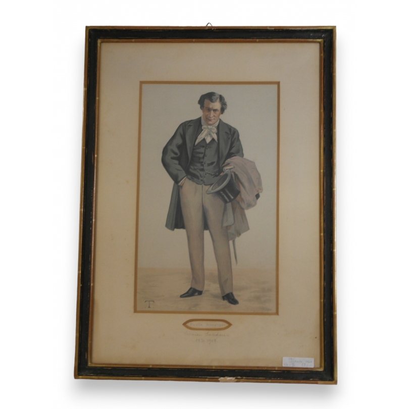 Engraving entitled ‘Ficelle dramatique’, signed ‘T’ on Moinat SA  – Antiques and decorative items –  Engravings, lithographs