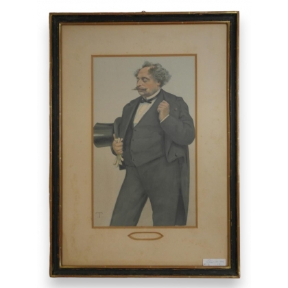 Gravure "French fiction" signé T  sur Moinat SA  - Antiquités décoration -  Gravures, Lithos