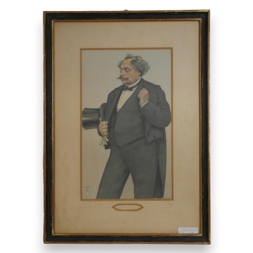Gravure "French fiction" signé T