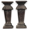  Paire de colonnes en bois sculpté noirci sur  Moinat SA  - Antiquités décoration
