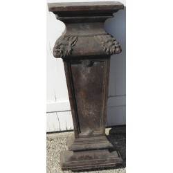  Paire de colonnes en bois sculpté noirci sur  Moinat SA  - Antiquités décoration
