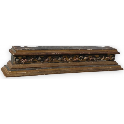  Socle en bois sculpté doré et polychrome sur  Moinat SA  - Antiquités décoration