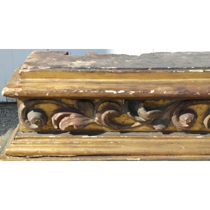  Socle en bois sculpté doré et polychrome sur  Moinat SA  - Antiquités décoration