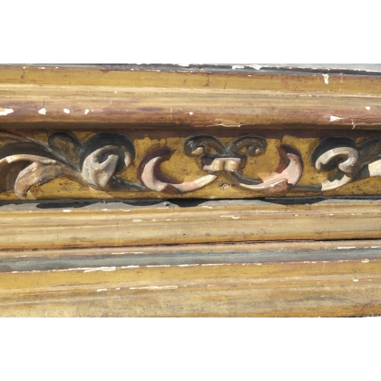  Socle en bois sculpté doré et polychrome sur  Moinat SA  - Antiquités décoration