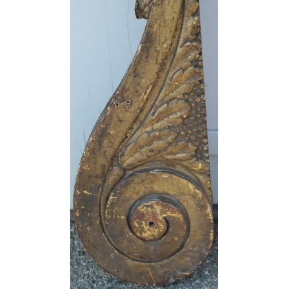 Paire d'éléments en bois sculpté doré sur  Moinat SA  - Antiquités décoration