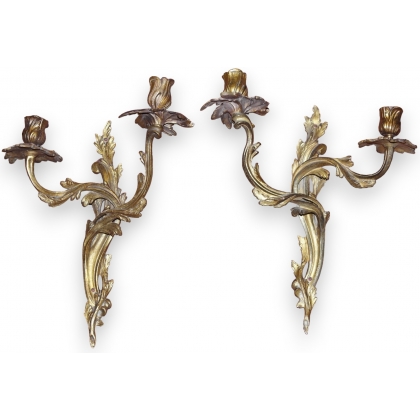 Pair of Louis XV-style wall lights by Moinat SA – Antiques and home décor