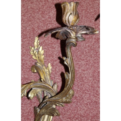  Paire d'appliques style Louis XV en sur  Moinat SA  - Antiquités décoration
