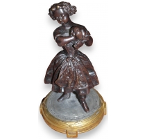 Bronze reproduction "Fille et son chien"