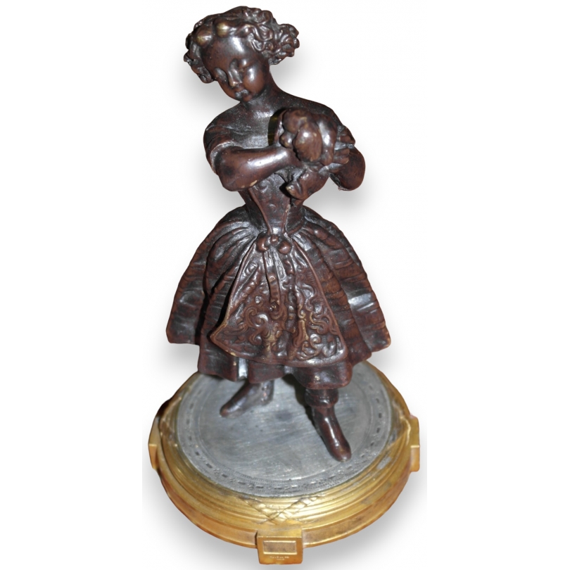 Bronze reproduction "Fille et son chien"