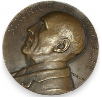 Médaille "Maurice de Broglie" signée