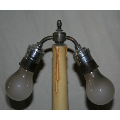  Bougeoir en bronze monté en lampe sur  Moinat SA  - Antiquités décoration