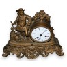  Pendule Napoléon III en antimoine sur  Moinat SA  - Antiquités décoration