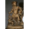  Pendule Napoléon III en antimoine sur  Moinat SA  - Antiquités décoration