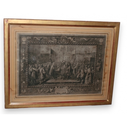 Engraving ‘Renewal of the Covenant’ after LEBRUN, on Moinat SA – Antiques and decorative items – Engravings, lithographs