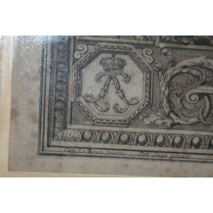 Gravure "Renouvellement dalliance" d'après LEBRUN  sur Moinat SA  - Antiquités décoration -  Gravures, Lithos