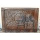Plaque de cheminée deux lions