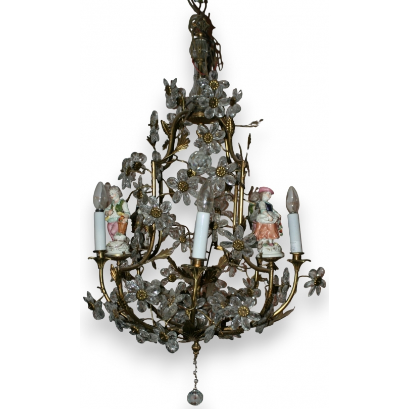 4-light chandelier featuring ‘characters’ by Moinat SA – Antiques and home décor