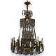 Lustre style Directoire en bronze en