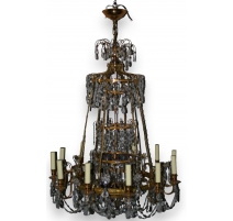 Lustre style Directoire en bronze en