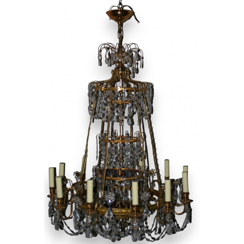 Lustre style Directoire en bronze en