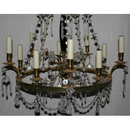 Gilded bronze Directoire-style chandelier by Moinat SA – Antiques and home décor
