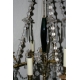 Lustre style Directoire bronze doré, 10 lumières