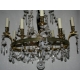 Lustre style Directoire bronze doré, 10 lumières