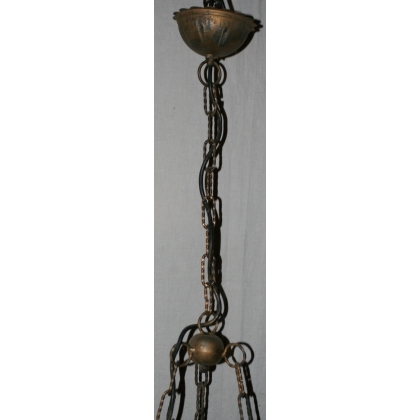 3-light wrought-iron chandelier from Moinat SA – Antiques and home décor
