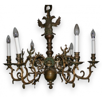 Lustre hollandais \"Aigle bicéphale\"