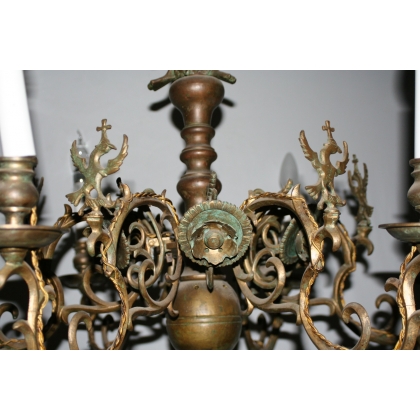 Dutch ‘Double-headed Eagle’ chandelier, size 6, from Moinat SA – Antiques and home décor