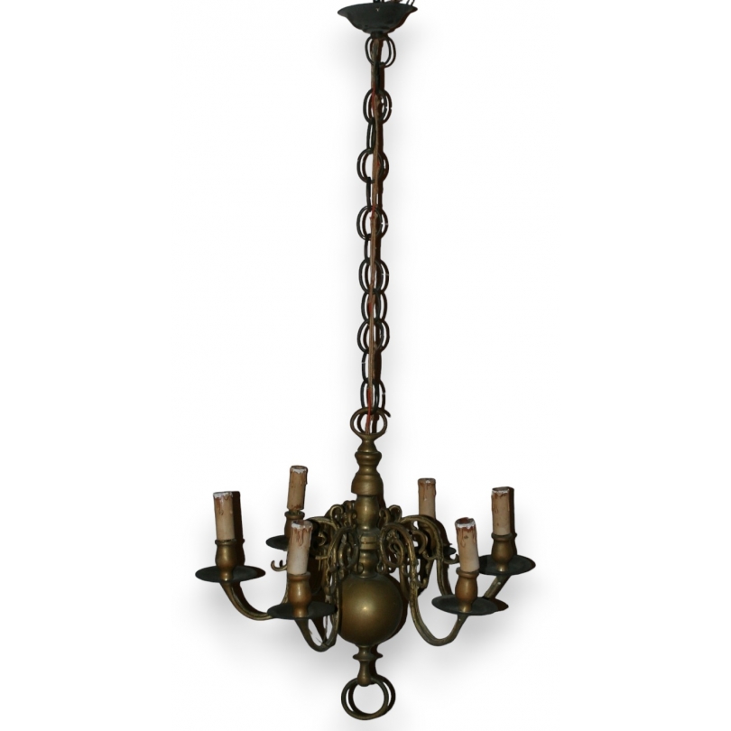 6-light Dutch chandelier at Moinat SA – Antiques and home décor