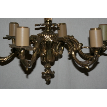 6-light bronze chandelier by Moinat SA – Antiques and home décor