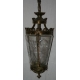 Lanterne en bronze et verre taillé