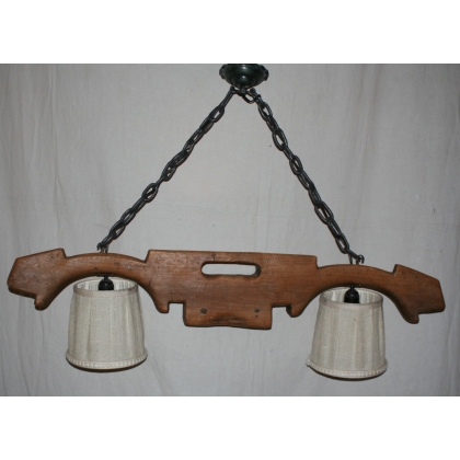 A yoke dating from 1726, converted into a two-light lamp by Moinat SA – Antiques and home décor
