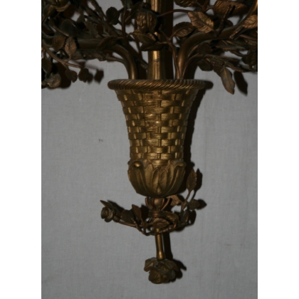 4-light bronze chandelier from Moinat SA – Antiques and home décor