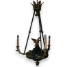 3-light Empire-style chandelier, in gilded bronze by  Moinat SA  - Antiques and home décor