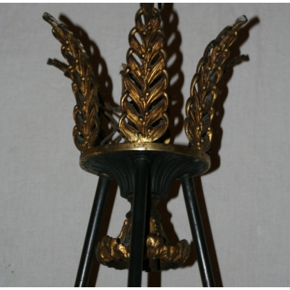 3-light Empire-style chandelier, in gilded bronze by  Moinat SA  - Antiques and home décor